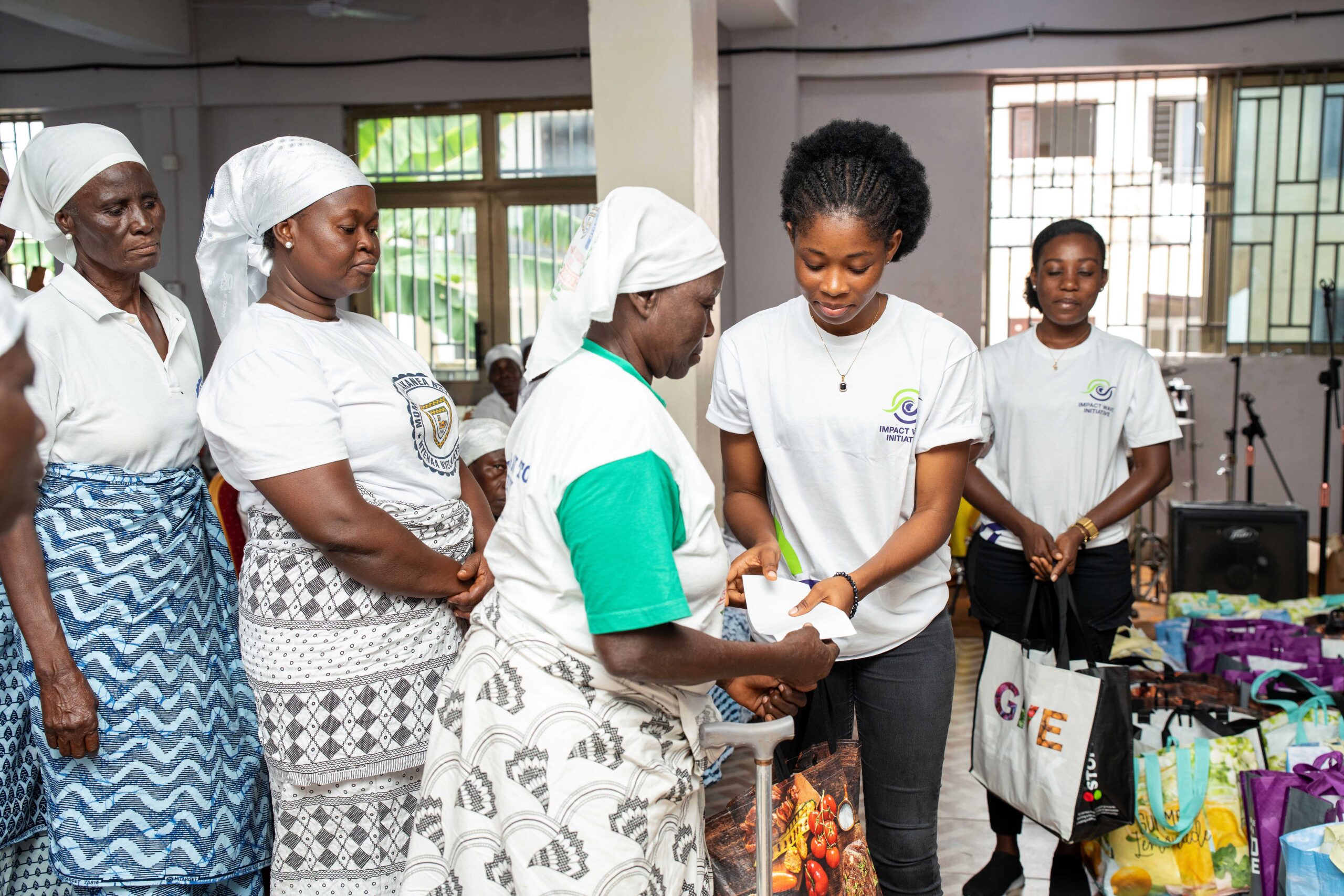 Volunteers working together.